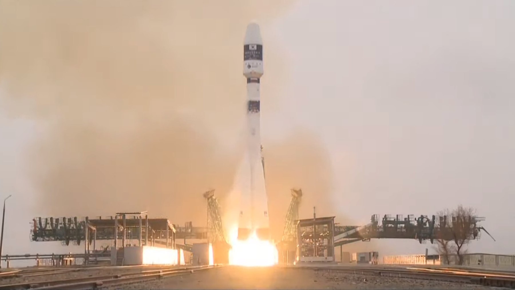 Štart rakety, ktorá v marci 2021 vyniesla GRBAlpha z Bajkonuru.